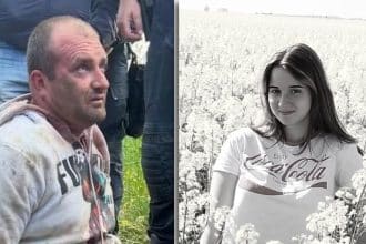 Autospecială a Poliției Române parcată în fața instanței în timpul trimiterii în judecată a unui inculpat pentru omor calificat.