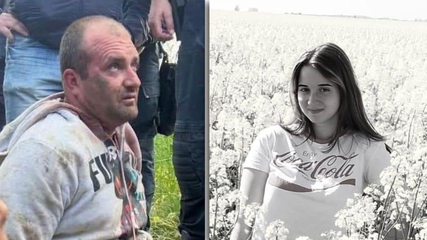 Autospecială a Poliției Române parcată în fața instanței în timpul trimiterii în judecată a unui inculpat pentru omor calificat.