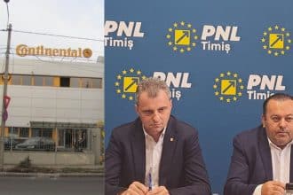Vicepreședintele Consiliului Județean Timiș Alin Popoviciu prezentând planul de investiții bugetare pentru reducerea poluării periurbane.