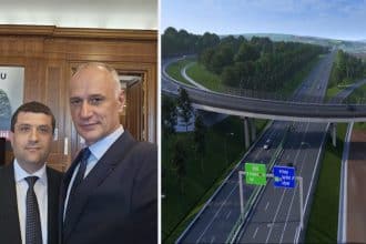 Ministrul Radu Miruță semnând primul contract de infrastructură rutieră din România finanțat prin fonduri europene din programul SAFE.