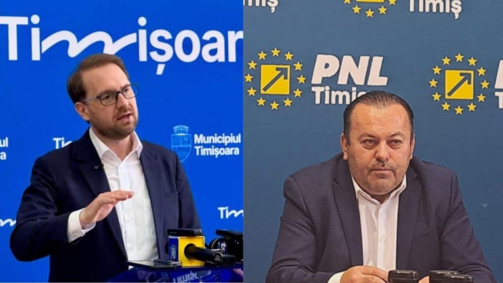 Fațada clădirii Primăriei Municipiului Timișoara unde PNL și USR negociază o alianță administrativă locală.