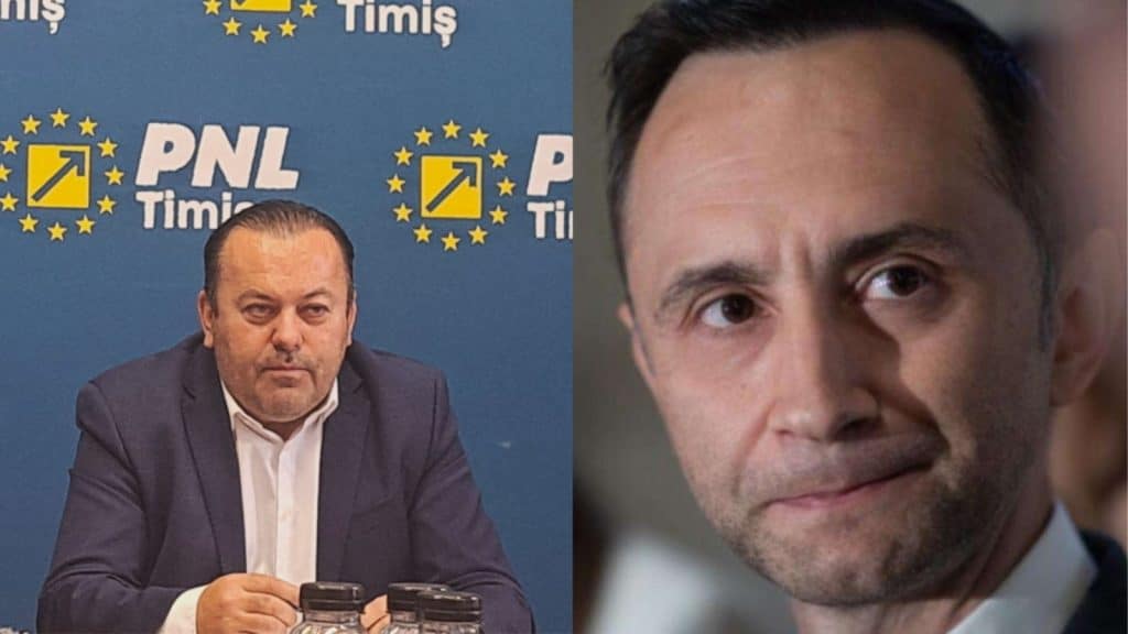 Secretarul general al PNL Timiș Alin Popoviciu prezentând strategia de fuziune și primire a noilor membri în partid.