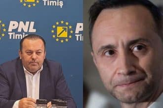 Secretarul general al PNL Timiș Alin Popoviciu prezentând strategia de fuziune și primire a noilor membri în partid.