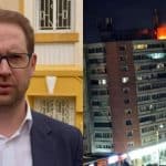 Primarul municipiului Timișoara Dominic Fritz vorbind în cadrul unei conferințe oficiale despre securitatea națională și războiul hibrid.