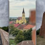Turnul medieval Cula din Ciacova cu o înălțime de 24 de metri și ziduri groase din cărămidă istorică.