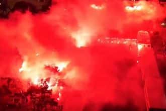 Torțele aprinse de fanii Politehnicii au luminat malurile Begăi după victoria cu Minaur