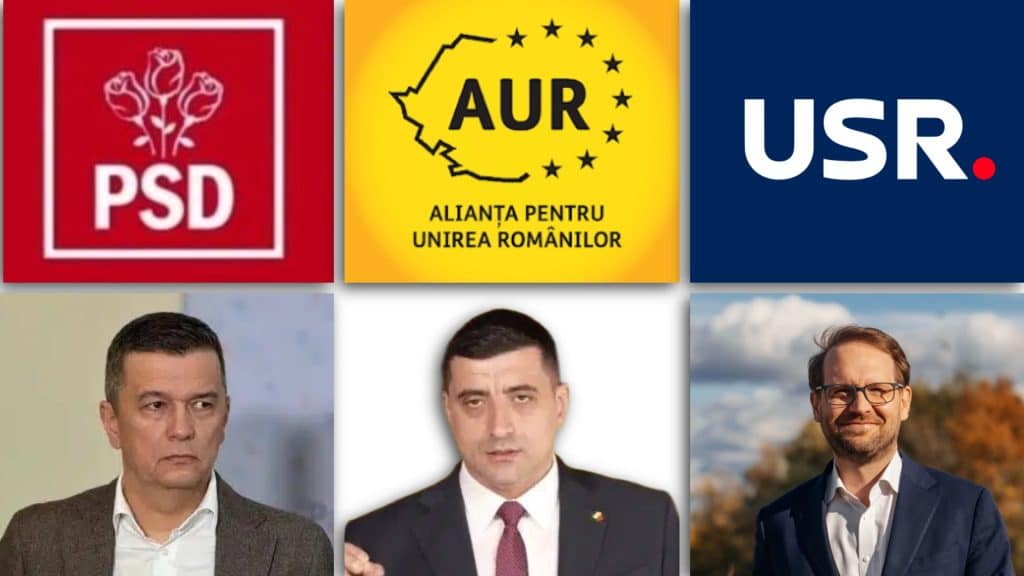 Liderul politic Dominic Fritz vorbind de la amvonul unei conferințe oficiale despre majoritățile parlamentare.