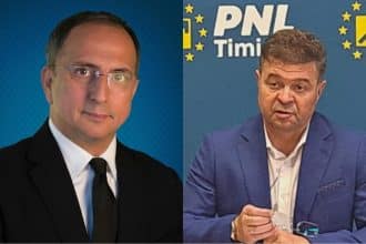 Președintele PNL Timiș Marilen Pirtea oferind clarificări presei despre situația primarilor care nu mai respectă linia partidului.