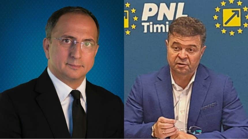 Președintele PNL Timiș Marilen Pirtea oferind clarificări presei despre situația primarilor care nu mai respectă linia partidului.
