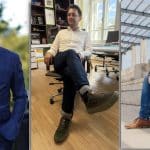 Colaj foto cu primarul Dominic Fritz și președintele CJ Timiș, Alfred Simonis, ilustrând contrastul dintre stilurile vestimentare adoptate.