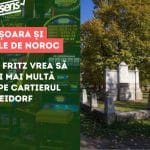 Reprezentanți ai partidului SENS Timiș prezentând argumentele petiției pentru interzicerea totală a sălilor de păcănele în municipiu.