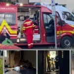 Explozie urmată de incendiu într-un bloc de pe strada Versului din Timișoara