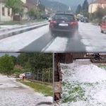 Nor de furtună masiv de tip supercelulă deasupra estului județului Timiș, în timpul avertizării cod portocaliu de vijelii.