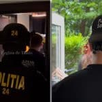 Telefoane mobile și un laptop ridicate de polițiști pentru expertiză informatică în urma descinderilor din Săcălaz și Timișoara.