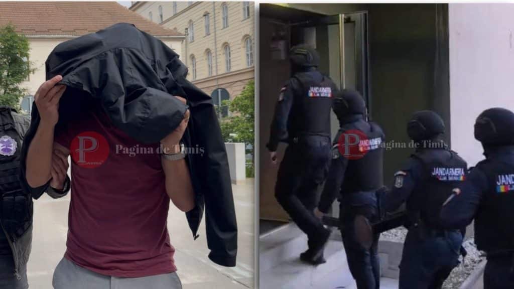 Sediul Serviciului Teritorial DNA Timișoara, unde sunt conduse persoanele suspectate de o evaziune fiscală de 10 milioane de euro în sectorul de food delivery.