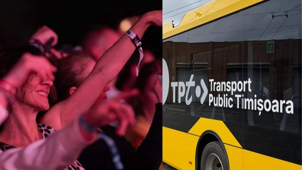 Autobuz STPT pregătit pentru preluarea pasagerilor de pe linia specială 46B în stația de la Bastionul Maria Theresia.
