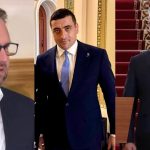 Președintele USR, Dominic Fritz, criticând dur de la pupitru negocierile dintre premierul desemnat Adrian Veștea și conducerea AUR.