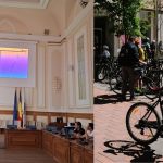 Bicicliști tranzitând zona centrală a Timișoarei, în contextul solicitărilor Asociației Pedallez pentru crearea de piste moderne paralele cu Inelul 1.