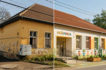 Clădirea istorică abandonată a fostei Școli Mici de pe strada Jókai Mór din Timișoara, propusă pentru reabilitare integrală prin Programul Regional Vest.