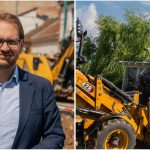Primarul Timișoarei, Dominic Fritz, oferind declarații de presă despre demolarea construcțiilor ilegale de pe domeniul public și reacțiile instituțiilor statului.