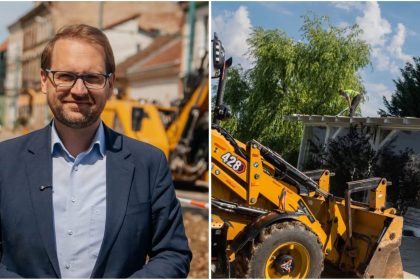 Primarul Timișoarei, Dominic Fritz, oferind declarații de presă despre demolarea construcțiilor ilegale de pe domeniul public și reacțiile instituțiilor statului.