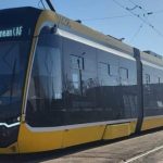 Tramvai al STPT în Timișoara circulând pe una dintre liniile ce vor fi deviate din cauza lucrărilor din intersecția Rebreanu cu Drubeta.