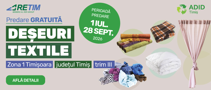 Locuitorii din Timișoara și Timiș pot preda gratuit textile vechi în campania RETIM și ADID Timiș