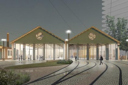 Fostele hale de tramvai de pe Bulevardul Take Ionescu din Timisoara care vor fi transformate in centru de arta si tehnologie prin proiectul MultipleXity
