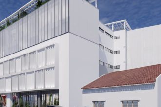 Macheta grafica si primele imagini cu extinderea cladirii OncoHelp de pe strada Ciprian Porumbescu din Timisoara pentru noua sectie de ingrijiri paliative.