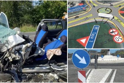Intersecția de pe DN6 din Lugoj unde va fi amenajat un sens giratoriu