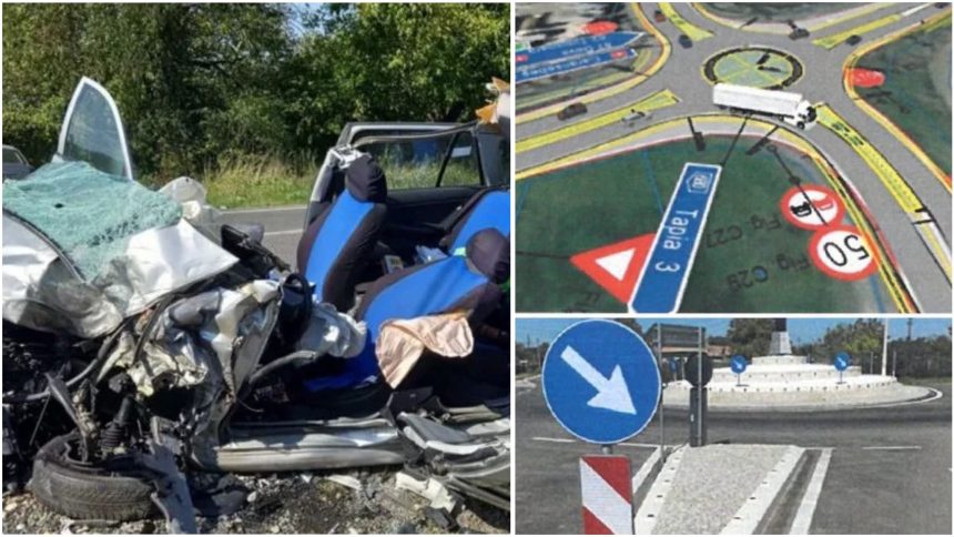 Intersecția de pe DN6 din Lugoj unde va fi amenajat un sens giratoriu
