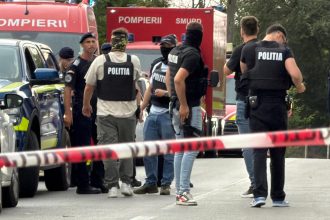 Polițiști la locul conflictului pentru un teren în județul Hunedoara