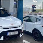 Autoturism oprit pentru control la Sectorul Poliției de Frontieră Moravița din județul Timiș.