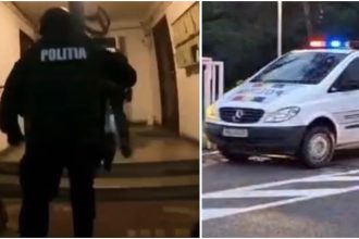 Luptători SAS și polițiști în timpul unor descinderi la ușa suspecților într-un dosar de cămătărie.