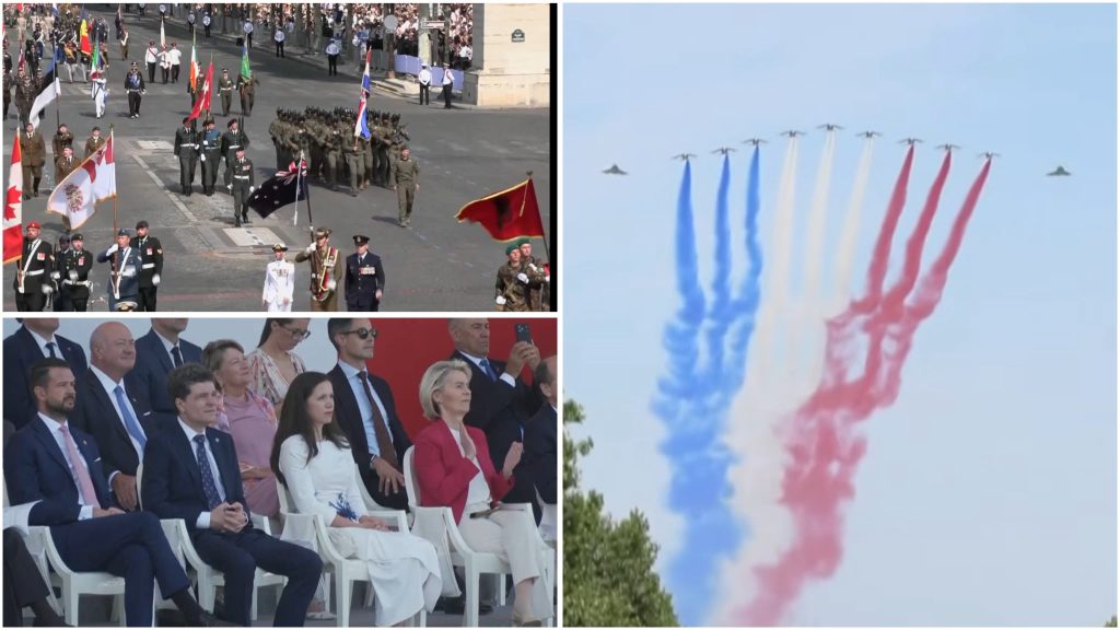 Defilare militară pe bulevardul Champs-Élysées din Paris de Ziua Națională a Franței, cu participarea militarilor români și a președintelui Nicușor Dan.