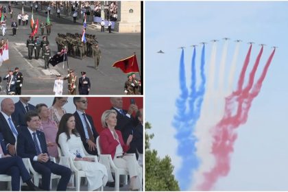 Defilare militară pe bulevardul Champs-Élysées din Paris de Ziua Națională a Franței, cu participarea militarilor români și a președintelui Nicușor Dan.