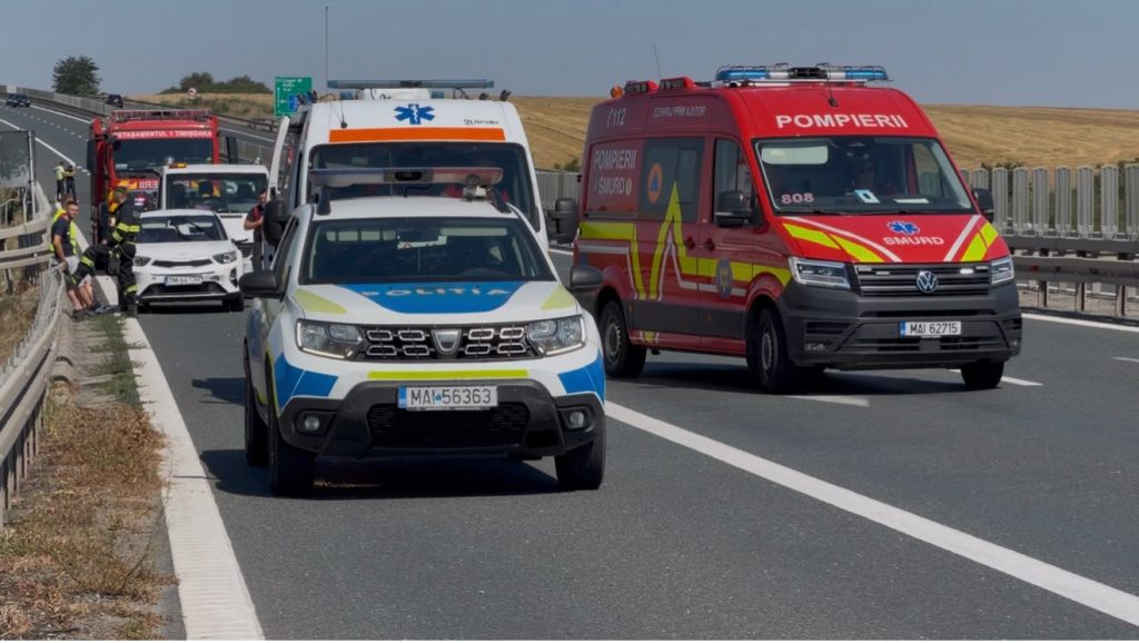 Accident în lanț pe autostrada A1, în apropiere de Timișoara.