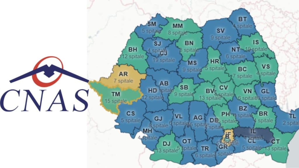 Noua platformă CNAS arată o discrepanță uriașă în Timiș, de la spitale ocupate în proporție de 94%, până la unități cu doar 24% din paturi folosite.