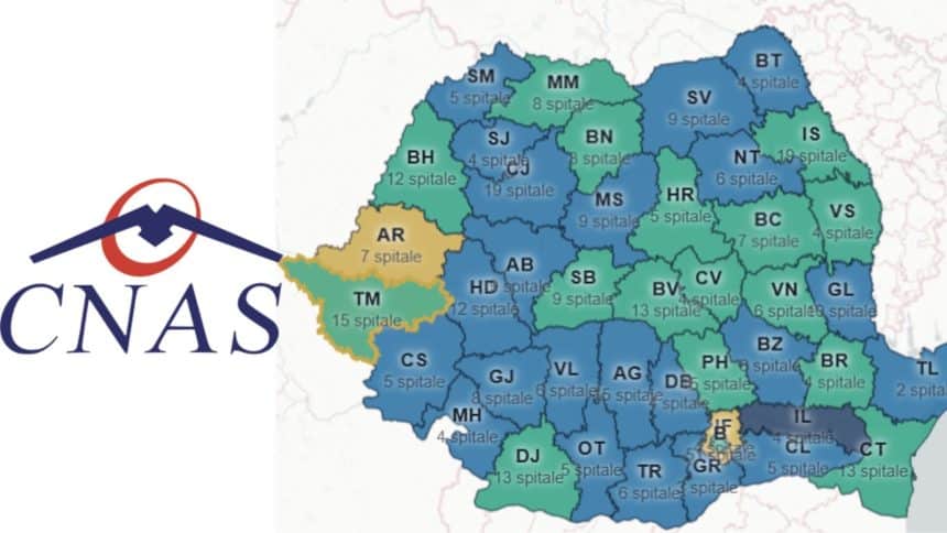 Noua platformă CNAS arată o discrepanță uriașă în Timiș, de la spitale ocupate în proporție de 94%, până la unități cu doar 24% din paturi folosite.
