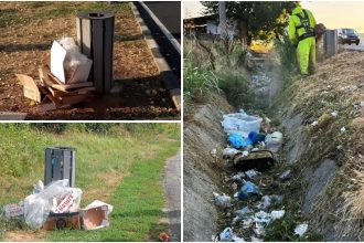 Parcările de pe autostrăzi sunt pline de deșeuri. DRDP Timișoara amintește că amenzile ajung până la 6.000 de lei.