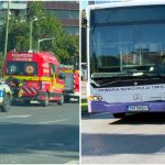 Autobuz STPT și o mașină implicate într-un accident lângă Iulius Mall din Timișoara