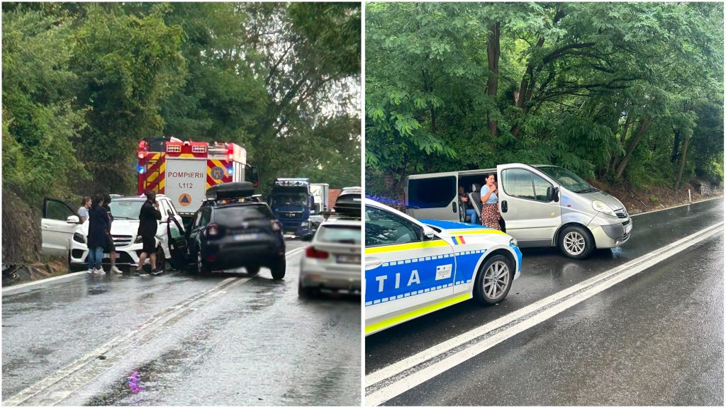 Accident cu 15 persoane implicate la limita dintre Timiș și Hunedoara