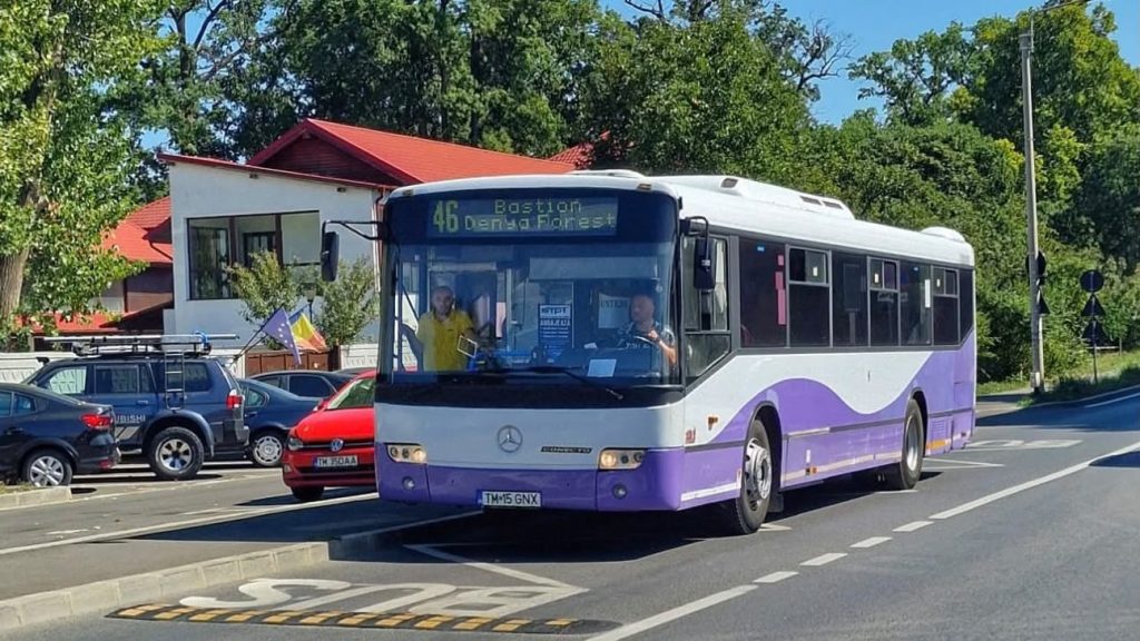 Restricții și modificări în transportul public: Liniile 46 și M35 circula deviat în luna august din cauza lucrărilor de pe Aleea Pădurea Verde.