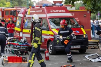 Accident în Piața Unirii din Timișoara. Femeie lovită de un biciclist