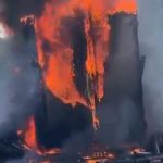 TIR cuprins de flăcări pe autostrada A1, pe sensul Lugoj - Deva