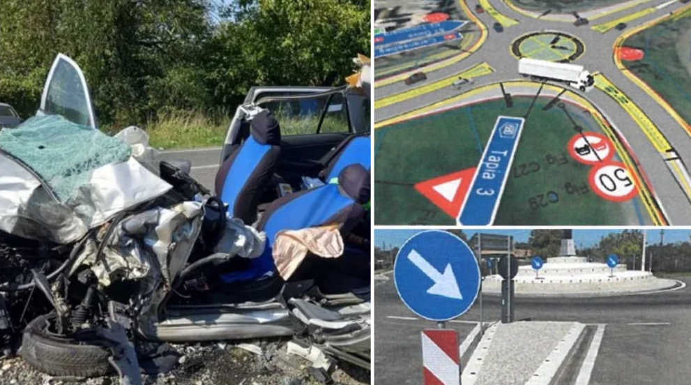 Intersecția de pe DN6 la intrarea în Lugoj, cunoscută drept „intersecția morții”, mai aproape de reamenajare