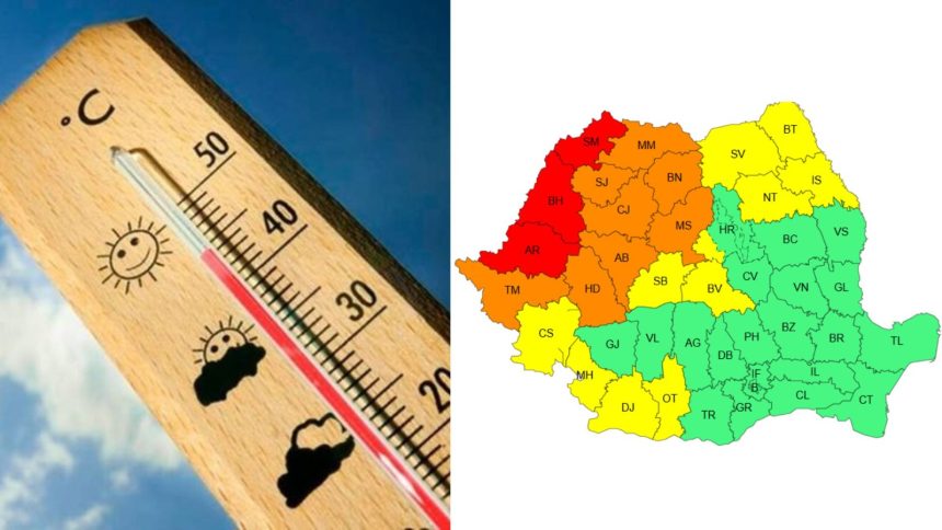 Val de căldură extremă în vestul țării: Județul Timiș este vizat de cod portocaliu de caniculă, în timp ce Aradul și Bihorul intră sub cod roșu de temperaturi record.