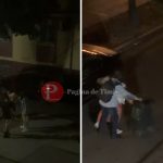 Un scandal monstru între un cuplu și un grup de tineri a fost filmat de locatari și a ajuns în atenția poliției.