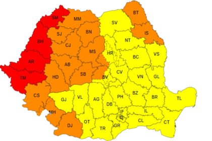 Avertisment de cod roșu de caniculă cu temperaturi de până la 41 de grade în județul Timiș.