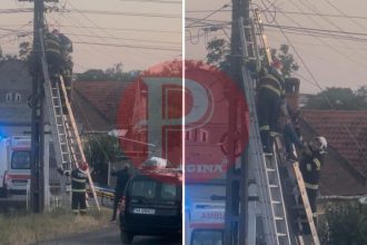 Bărbat de 69 de ani electrocutat mortal în timp ce lucra la cabluri de telecomunicații, în orașul Geoagiu, județul Hunedoara.
